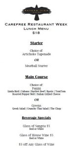 Raven's View Menu - Lunch