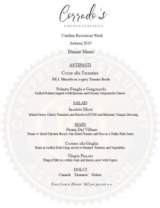 corrado's menu fall 2019 Carefree Restaurant Week