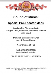 ENGLISH ROSE EAT ROOM MENU