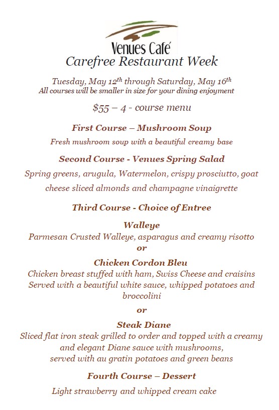 Spring Carefree restaurant week at venues cafe